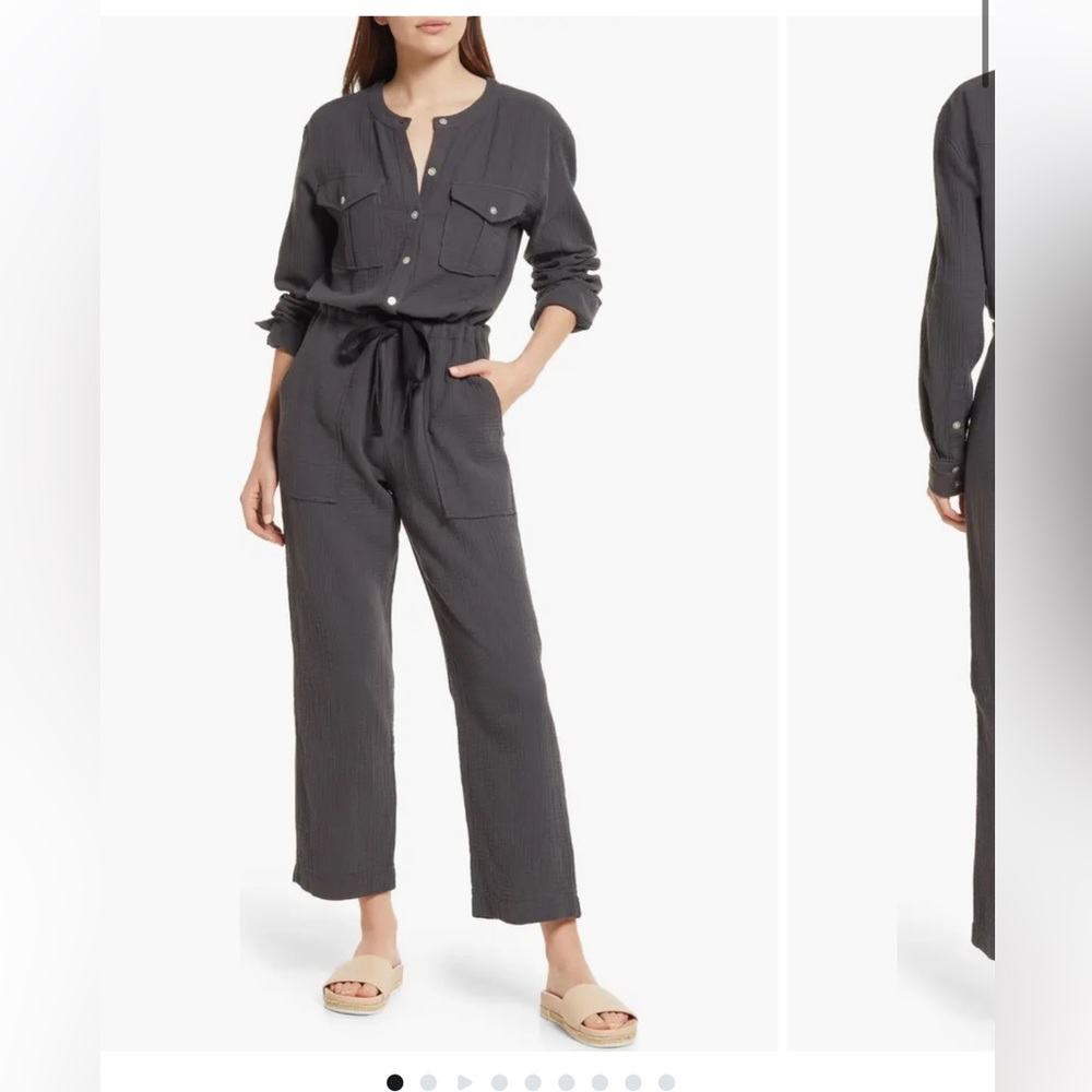 Faherty Dream Organic Cotton Gauze Jumpsuit